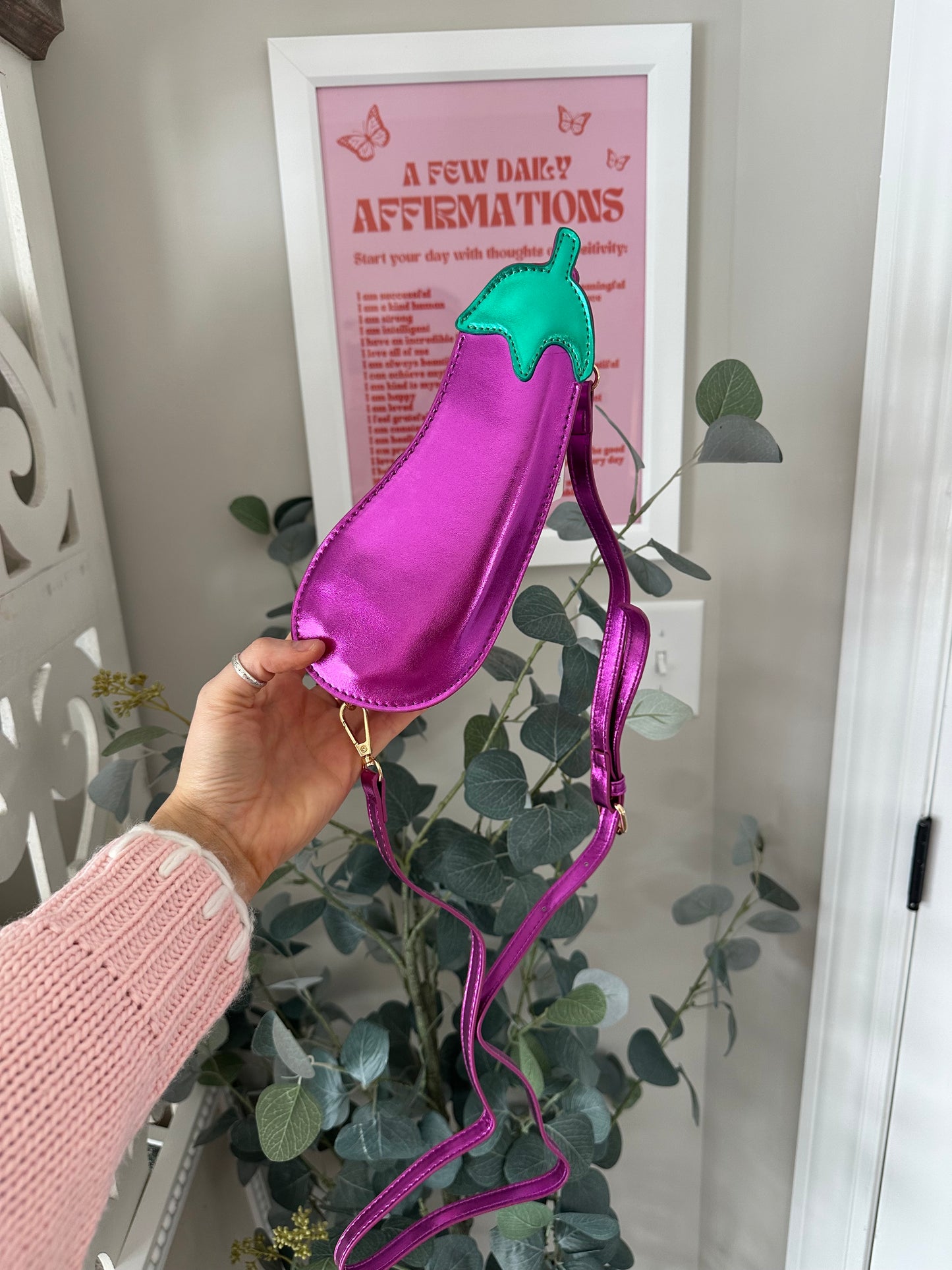 Eggplant Shaped Purse