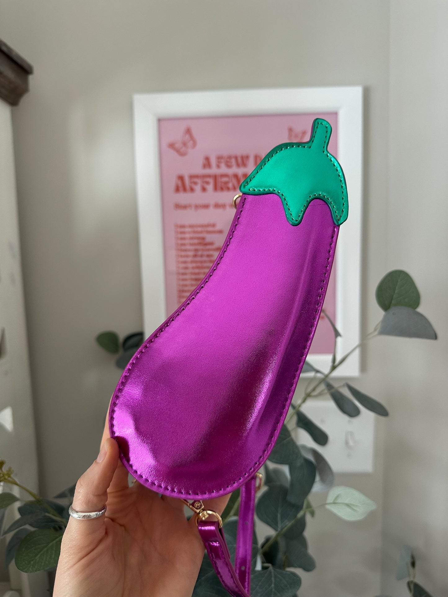 Eggplant Shaped Purse