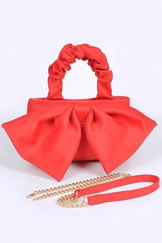 Large Bow Tie Clutch Purse