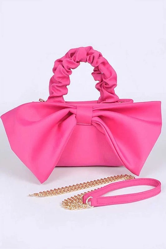 Large Bow Tie Clutch Purse