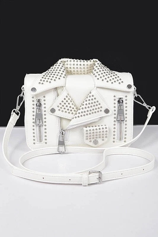 Metal Studded Jacket Purse