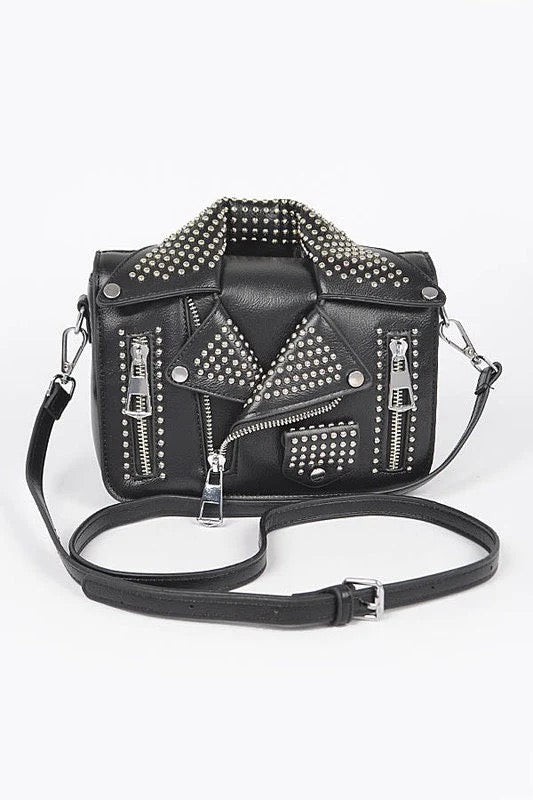 Metal Studded Jacket Purse