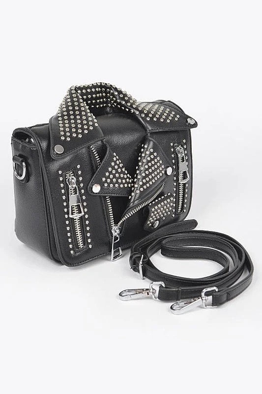 Metal Studded Jacket Purse