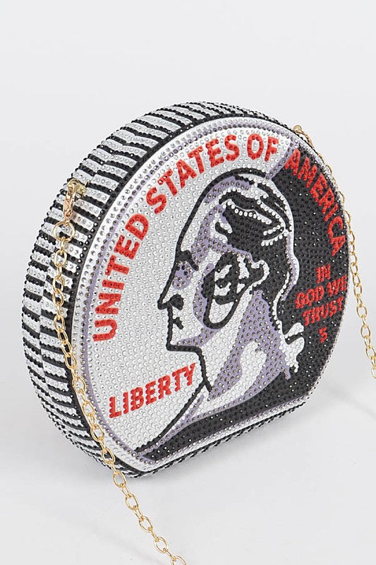 Rhinestone USA Coin Purse