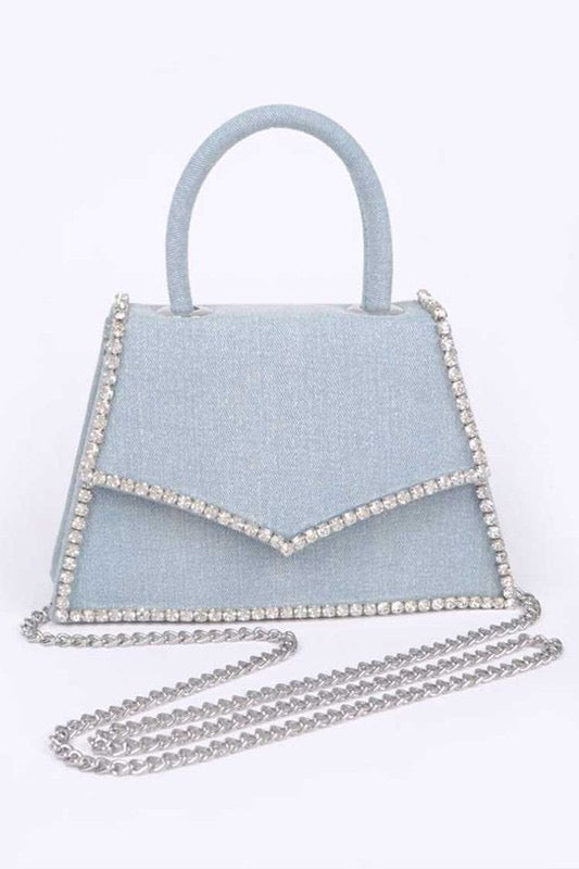 Denim Rhinestone Purse