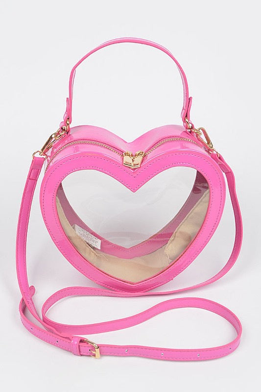 Heart Shape Transparent Novelty Purse (5 colors)