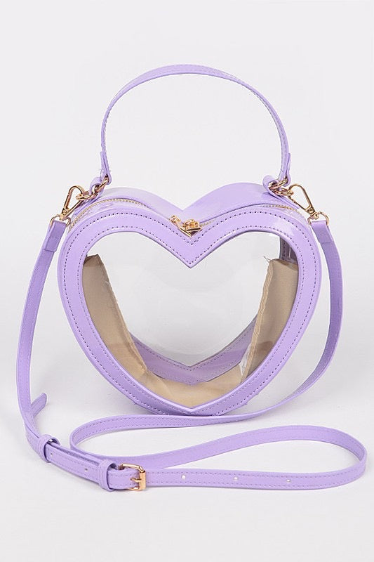 Heart Shape Transparent Novelty Purse (5 colors)