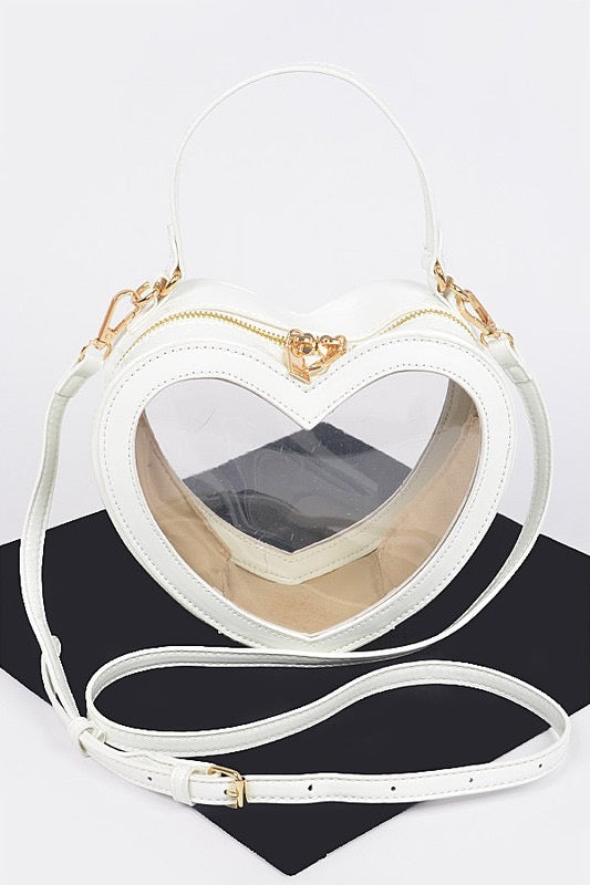 Heart Shape Transparent Novelty Purse (5 colors)