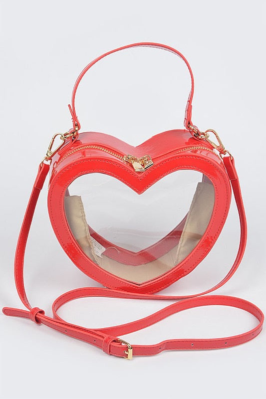 Heart Shape Transparent Novelty Purse (5 colors)