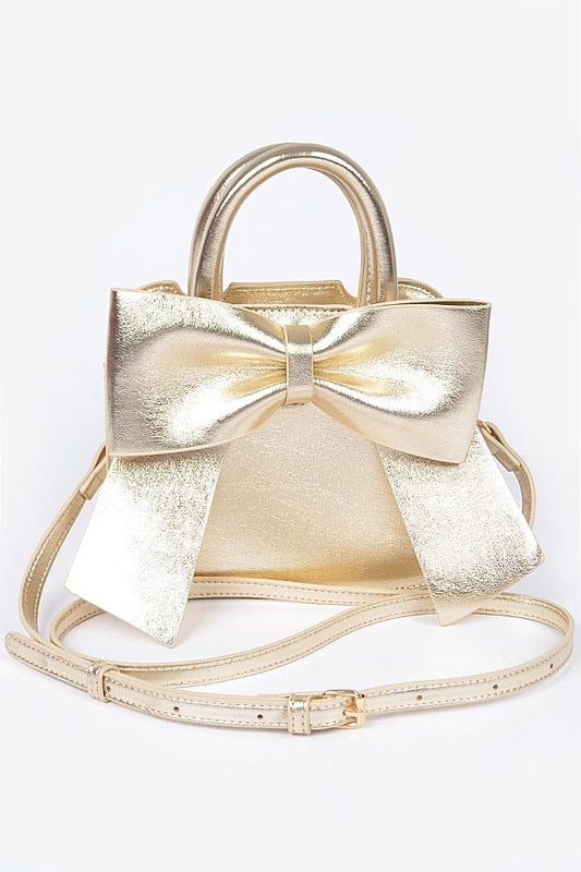 Metallic Bow Purse