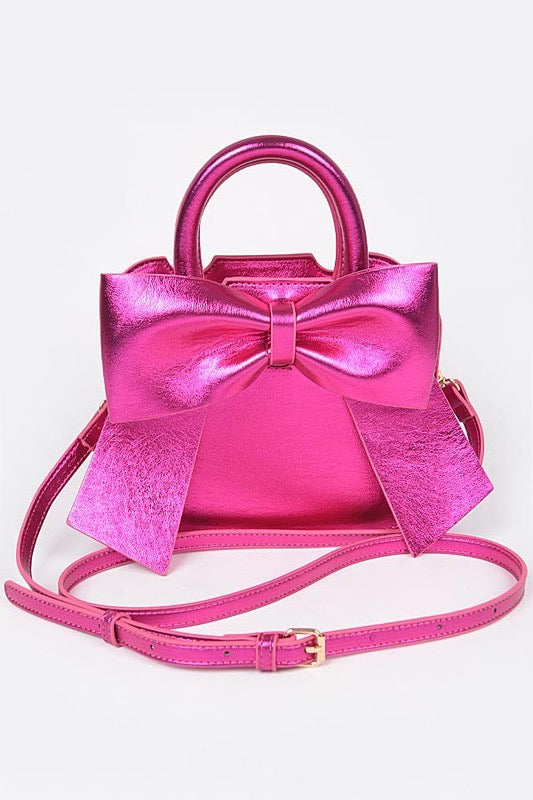 Metallic Bow Purse