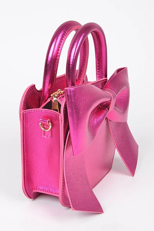 Metallic Bow Purse