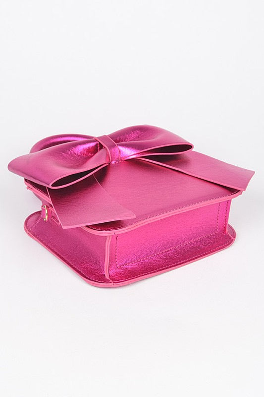 Metallic Bow Purse