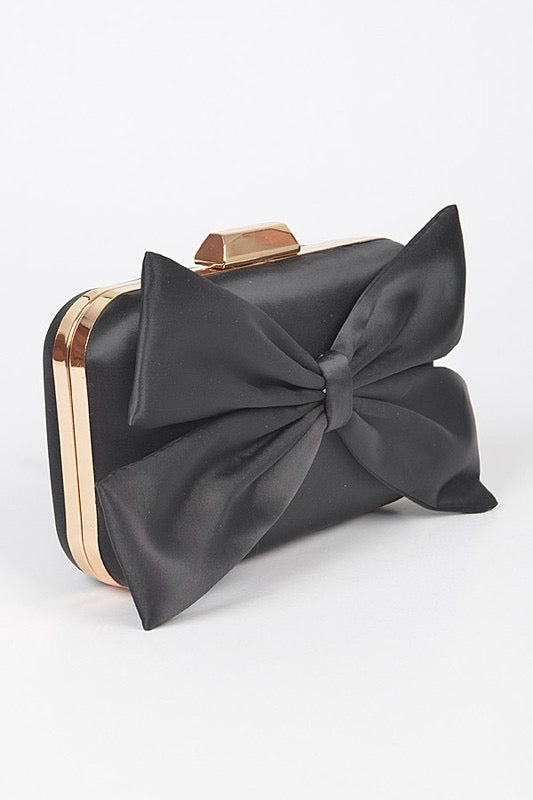 Satin Bow Clutch