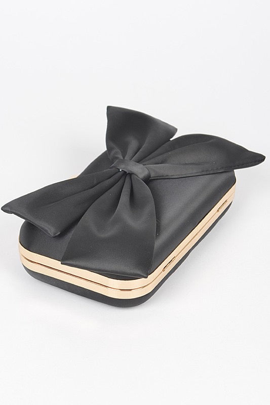 Satin Bow Clutch