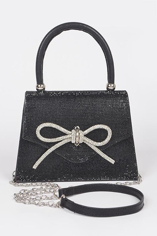 Rhinestone Ribbon Purse