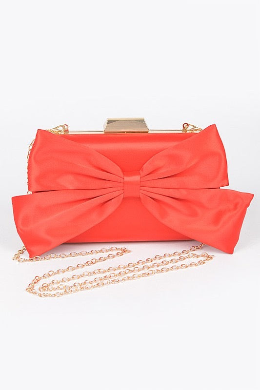 Satin Bow Clutch