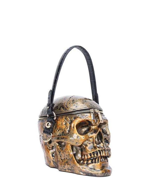 Gothic Skeleton Head Purse