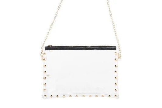 Clear Gold Studded Purse