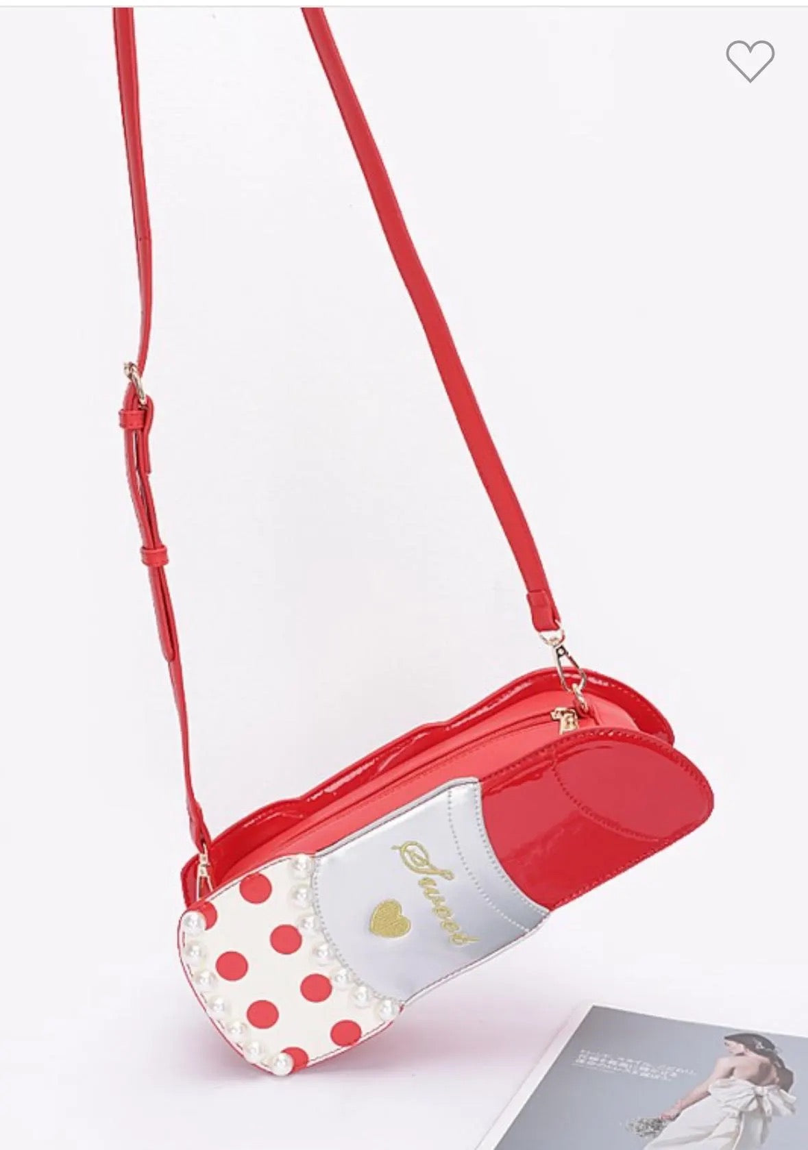 Lipstick Purse With Pearls